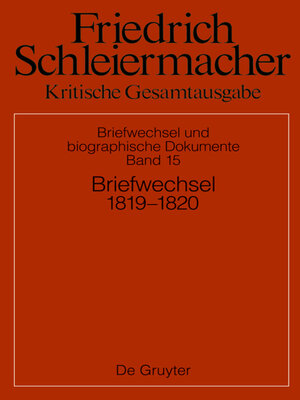 cover image of Briefwechsel 1819–1820